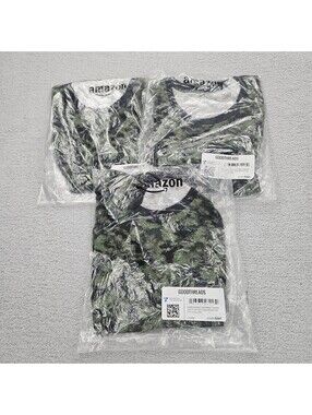Goodthreads Men's XL Short-Sleeve Crewneck Cotton T-Shirt Green Blurred Camo
